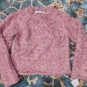 Badgley Mischka Soft Pink Crew Neck Sweater 4 T